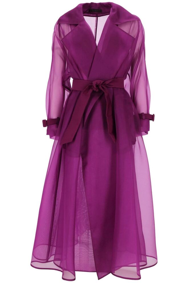 Trench coat em organza de seda, €750, Max Mara.