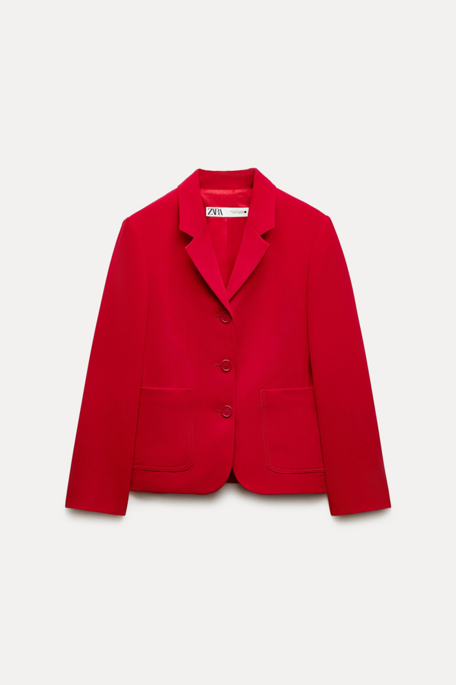 Casaco em algodão, €59,95, Zara.