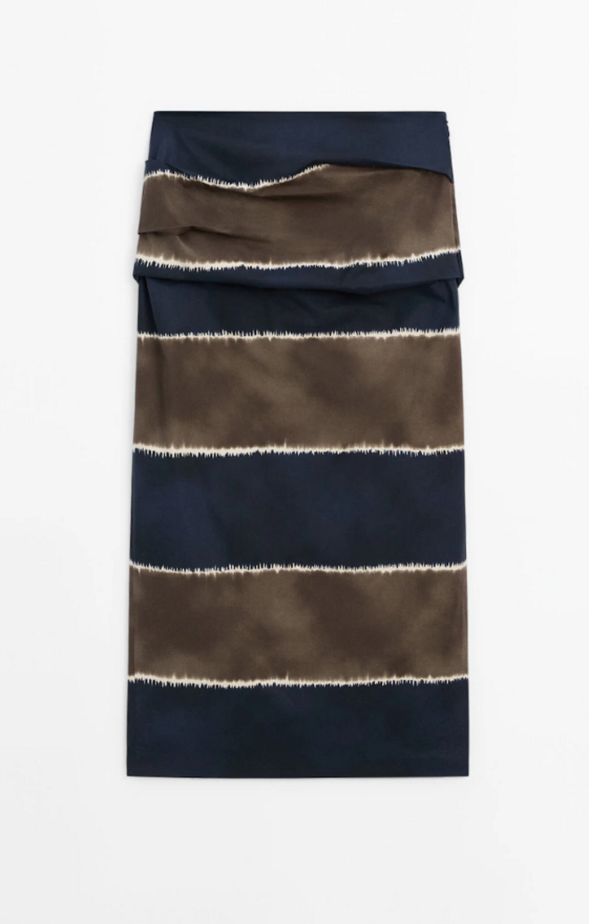 Saia em algodão, €69,95, Massimo Dutti.