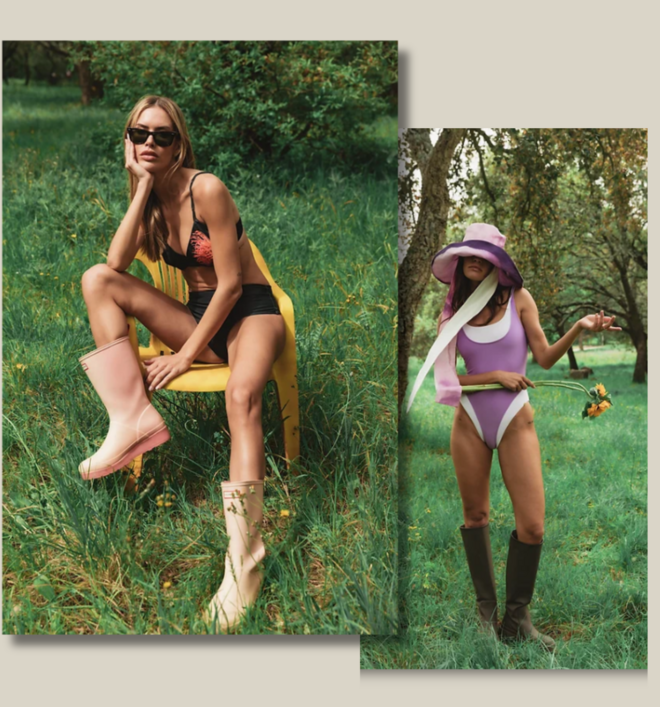 AUMAR Biquíni Antúrio V3, €92. Fato de banho Sol V1, €69.