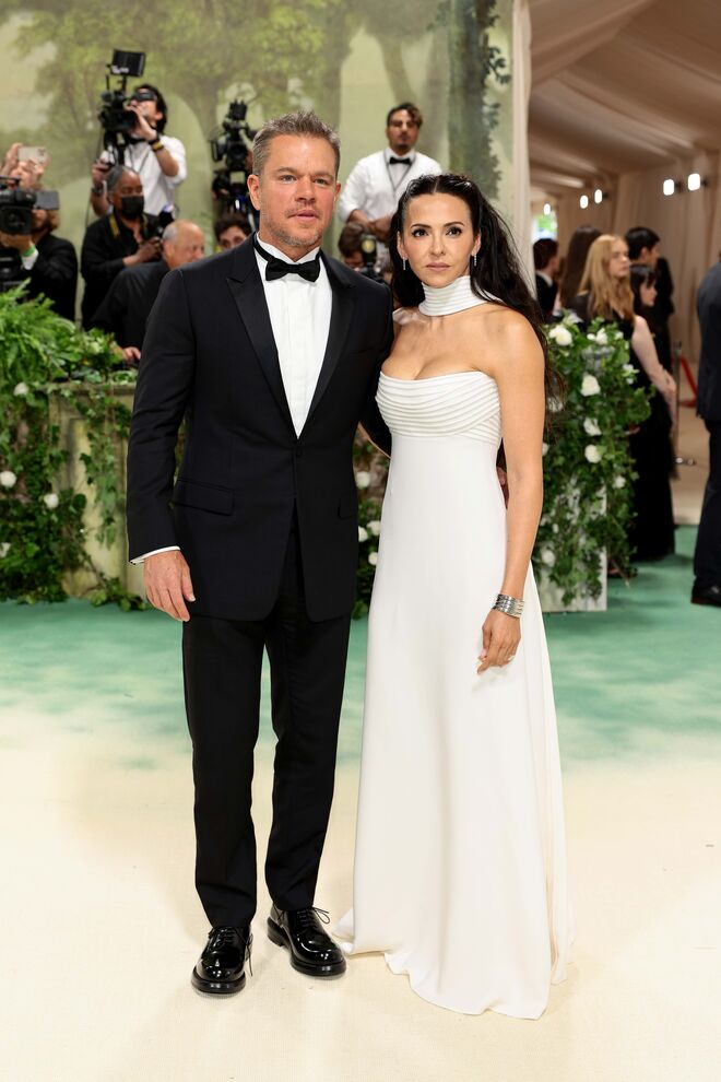 Matt Damon e Luciana Damon, ambos em Dior.