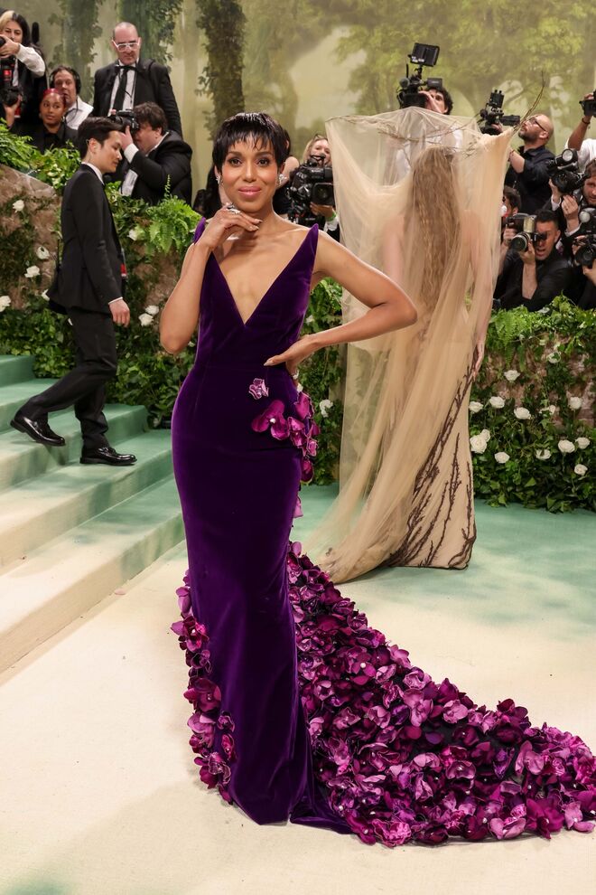 Kerry Washington em Oscar de la Renta.