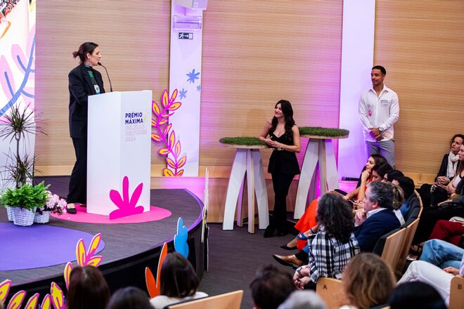 Durante o discurso de Rosário Mello e Castro.