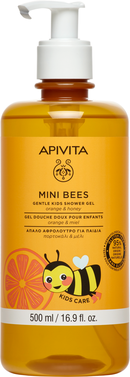 Gel de banho  Mini Bees, 500ml, €15,32, Apivita.