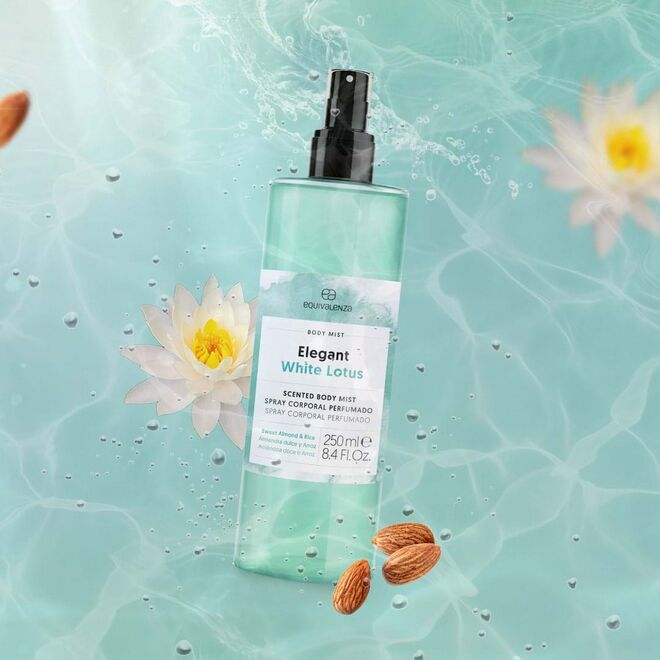 Spray corporal perfumado Body Mist White Lotus, €8,95, Equivalenza.