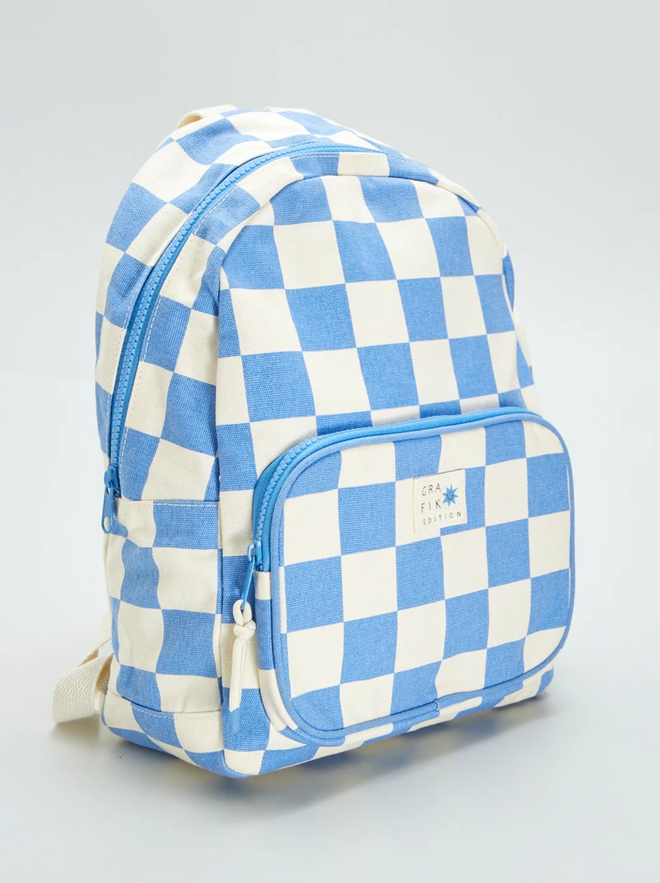 Mochila com estampado axadrezado, €14, Kiabi

