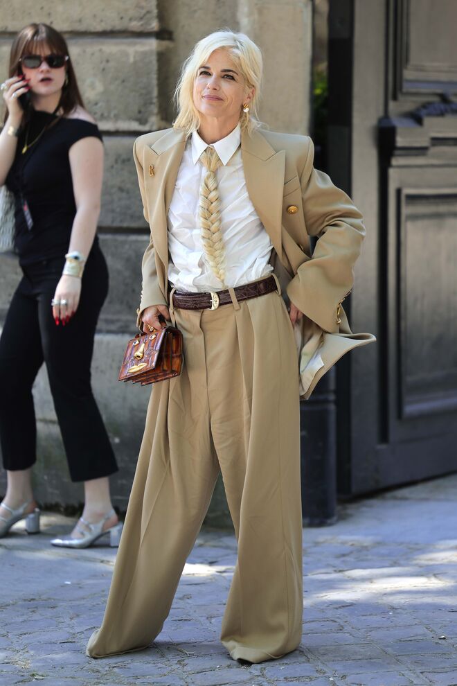 Selma Blair no desfile de Schiaparelli.