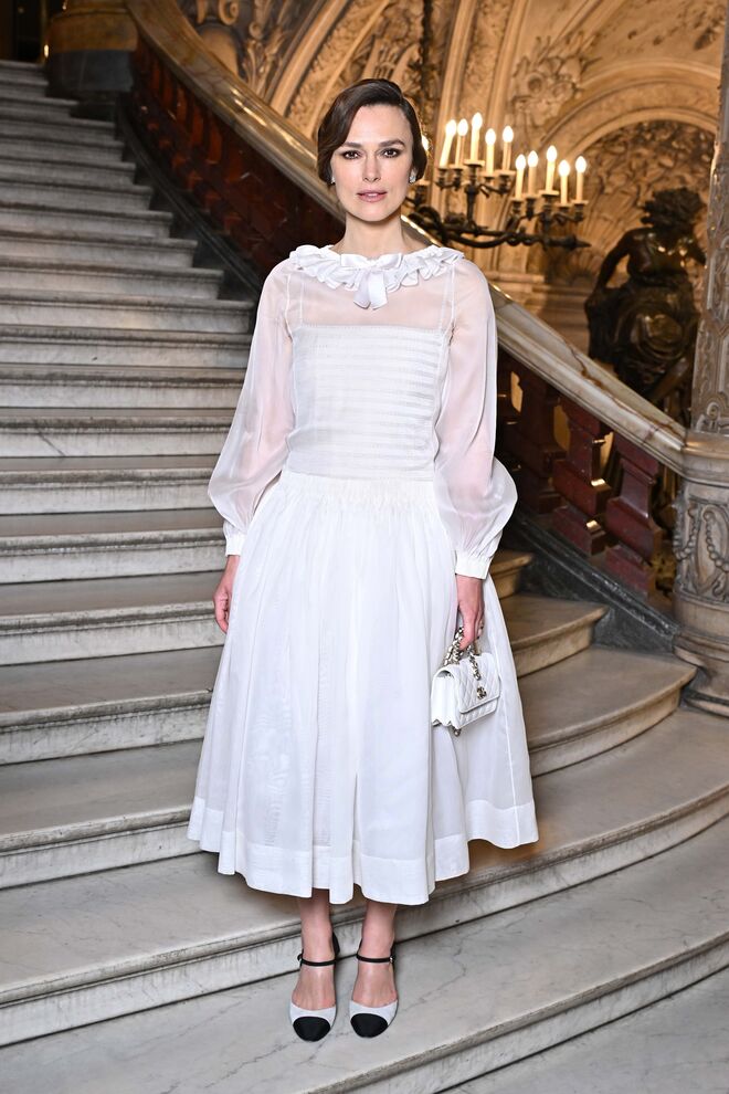Keira Knightley no desfile da Chanel.