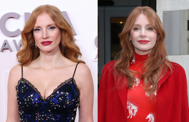 JESSICA CHASTAIN E BRYCE DALLAS HOWARD I As semelhanças entre as duas são tão semelhantes que Howard disse que o seu pai, Ron Howard, uma vez a confundiu com Chastain numa Apple Store.