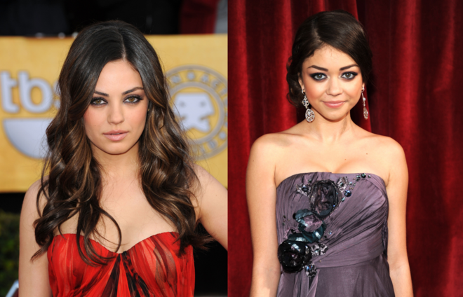MILA KUNIS E SARAH HYLAND I Depois que um usuário do Twitter apontou em 2018 o quão parecidas eram as duas, Hyland respondeu com um simples 'Nós sabemos ;)'.