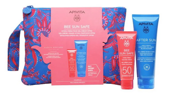 Apivita: Protetor Solar Gel-Creme Hidra Refrescante SPF50+ 50ML e After Sun 100ML, €13,68. 