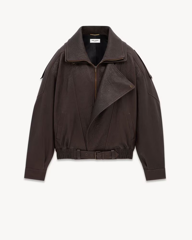Bomber em pele, Saint Laurent, €5500.