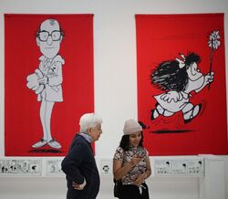 Exposição presta homenagem à personagem Mafalda