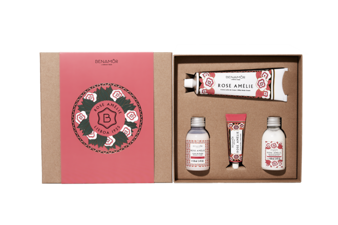Coffret Rose Amélie, €38, Benamôr.