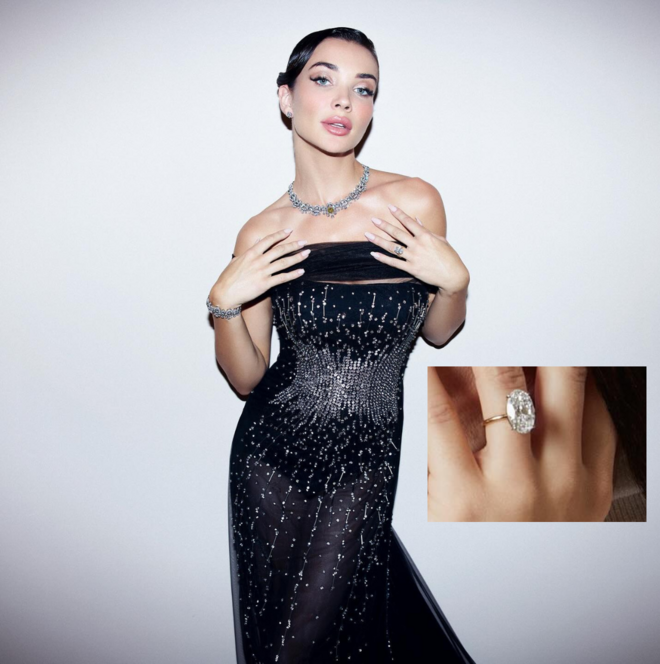 A estrela de Gossip Girl, Ed Westwick, pediu Amy Jackson em casamento em G'staad, na Suíça, com um deslumbrante anel de diamante solitário de quatro quilates.