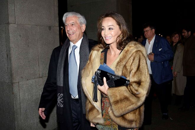 Isabel Preysler e Vargas Llosa na gala dos prémios Goya, em 2015.