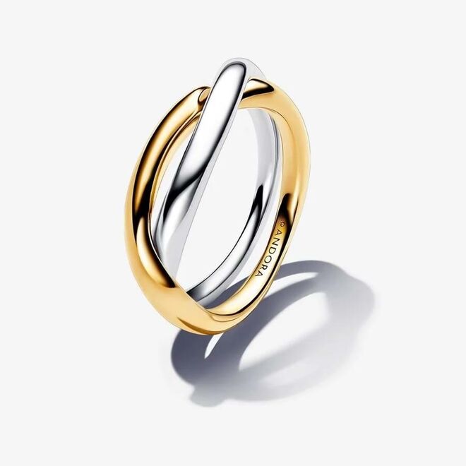 Anel de dois tons entrelaçados, Pandora, €99.