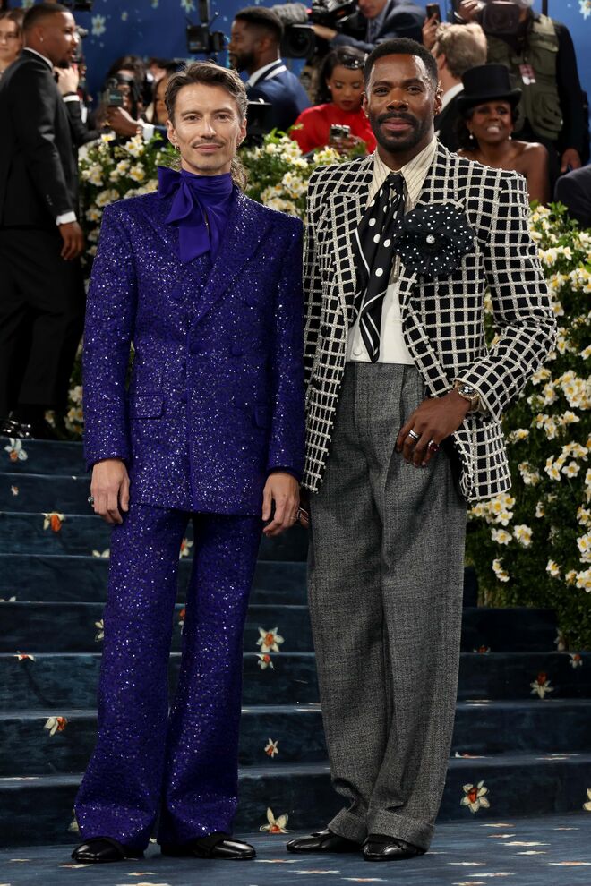 Raúl Domingo e Colman Domingo, em Valentino e jóias Boucheron.