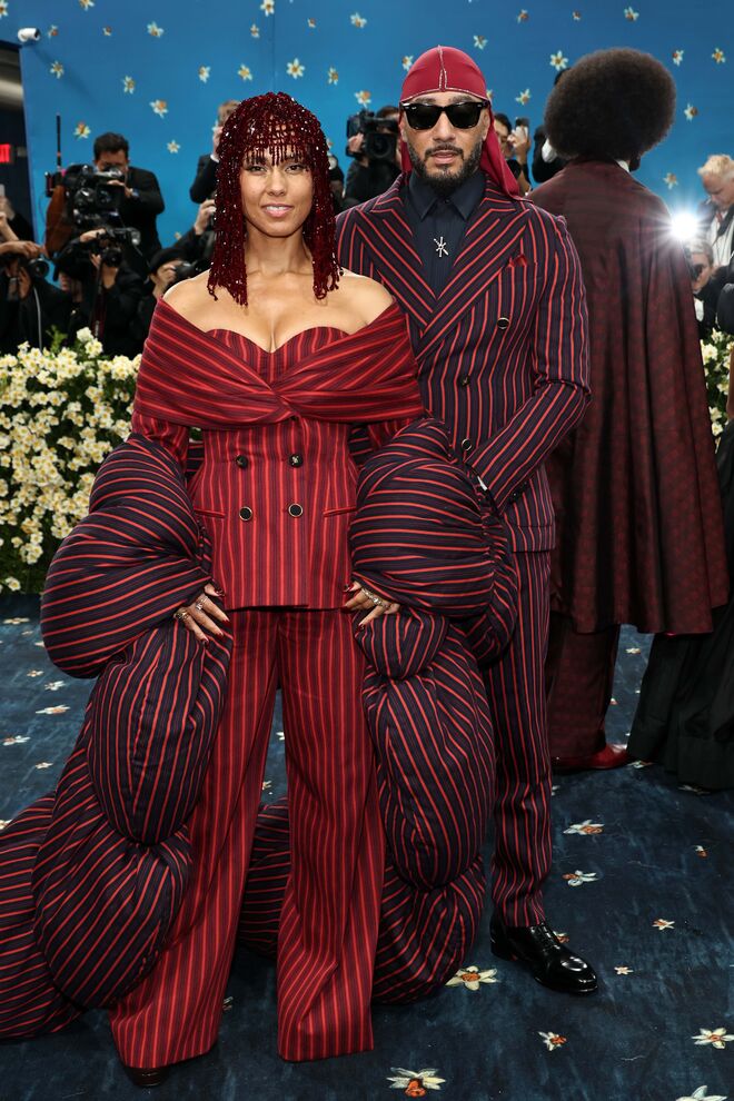 Alicia Keys e Swizz Beatz, em Moncler.