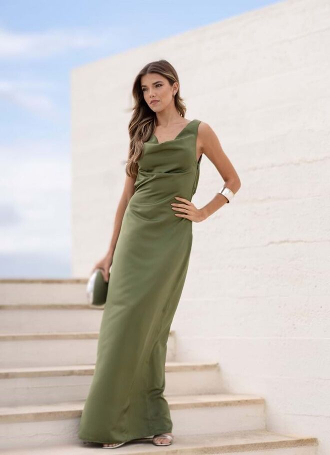 Mauî, Dusty Green Long Dress, €159.