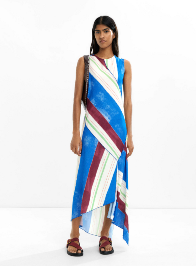 Parfois, vestido de malha às riscas, €32,99.