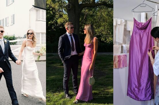 Estas noivas tingiram os vestidos de casamento de cor-de-rosa para lhes darem uma nova vida