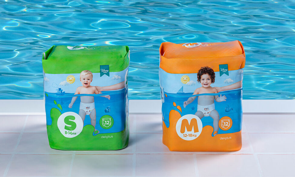Fraldas de banho descartáveis Deliplus Disney, ideais para cursos de natação dos mais pequenos
