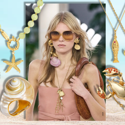 Joias inspiradas no mar: búzios, conchas, lagostas e peixes são a nova tendência da estação.