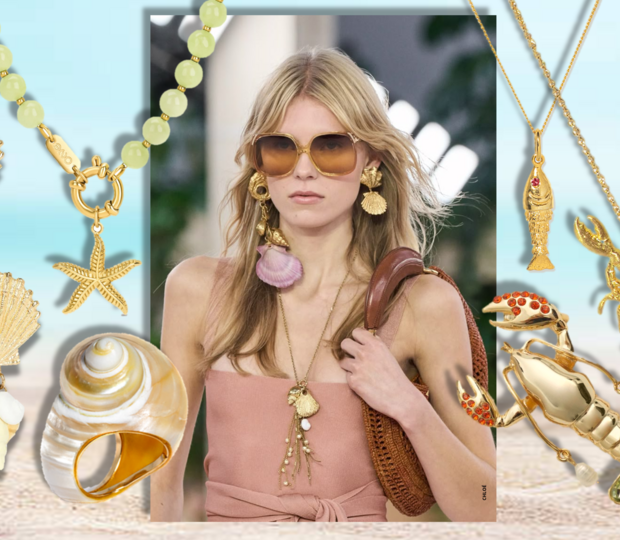 Joias inspiradas no mar: búzios, conchas, lagostas e peixes são a nova tendência da estação.