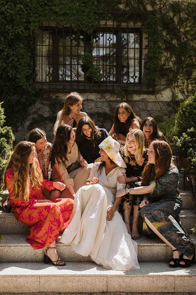 Jimena com as madrinhas