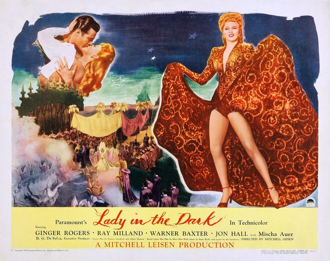 Ginger Rogers estrela 'Lady in the Dark', filme Technicolor de Mitchell Leisen