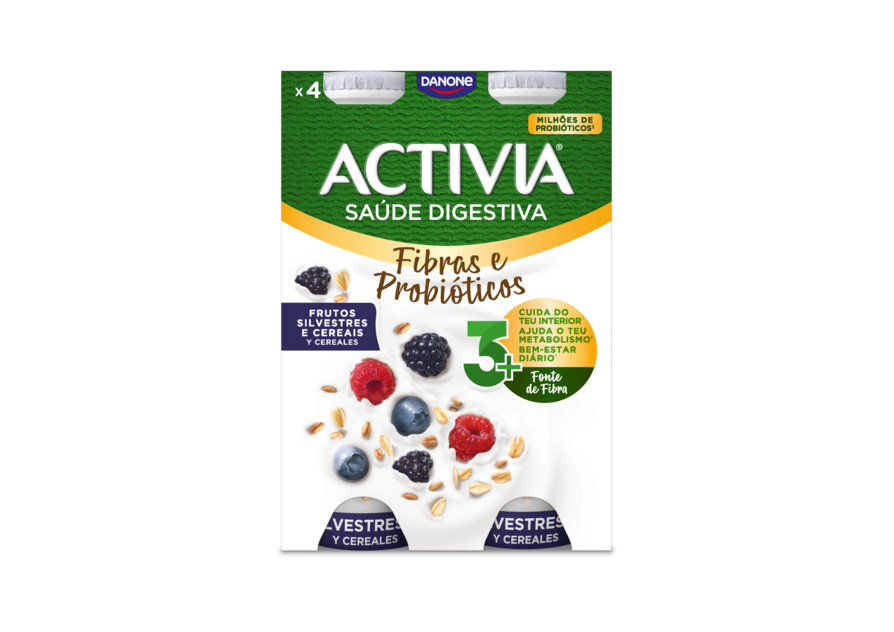 Activia Saúde Digestiva com fibras e probióticos de frutos silvestres e cereais