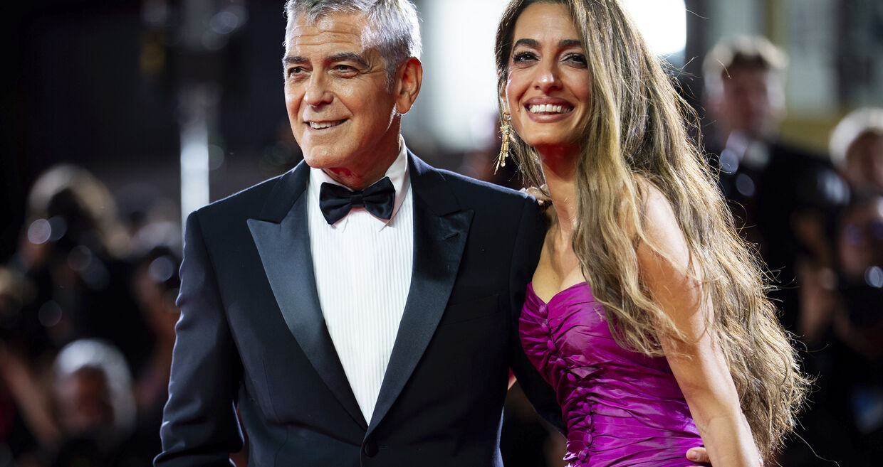 George e Amal Clooney juntos no Festival de Cinema de Veneza.
