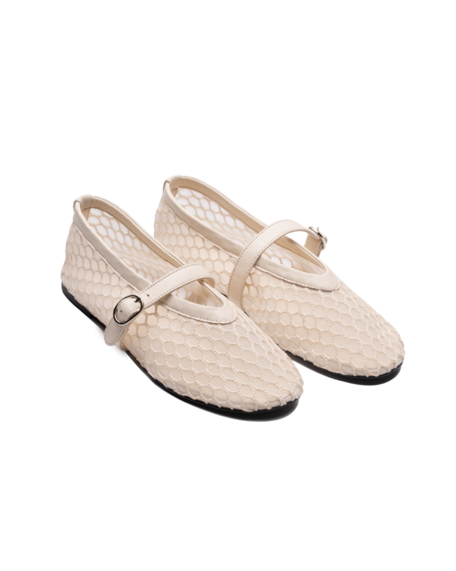 Lachoix, Lola Mary Jane White Mesh, €255.