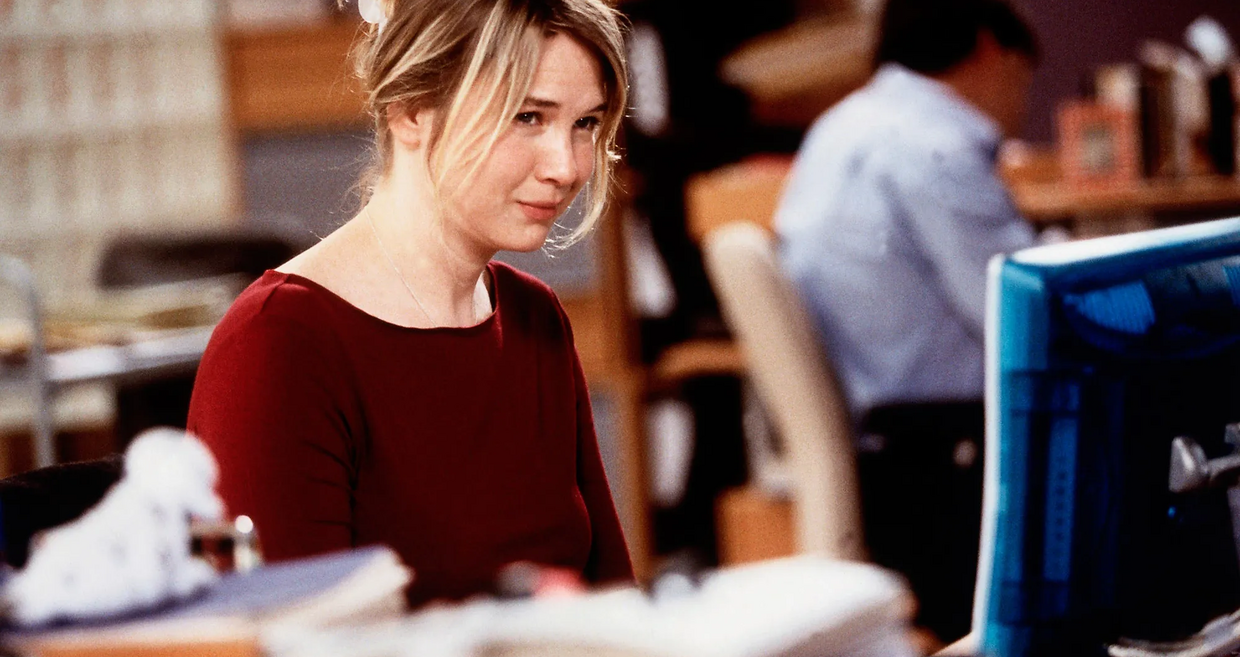 Renée Zellweger como Bridget Jones, stress emocional severo e síndrome de takotsubo