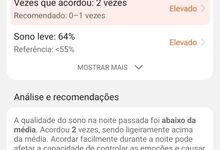 Qualidade do sono abaixo da média e dois acordos durante a noite