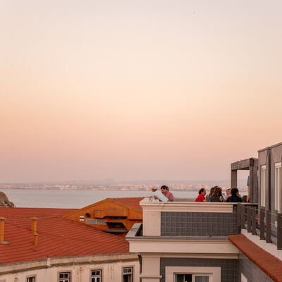 O rooftop do restaurante Mensagem tem duas zonas ao ar livre