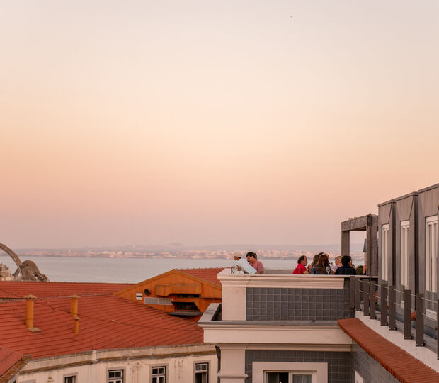 O rooftop do restaurante Mensagem tem duas zonas ao ar livre