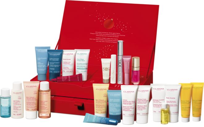 Clarins, O Calendário do Advento - 24 dias, €149.