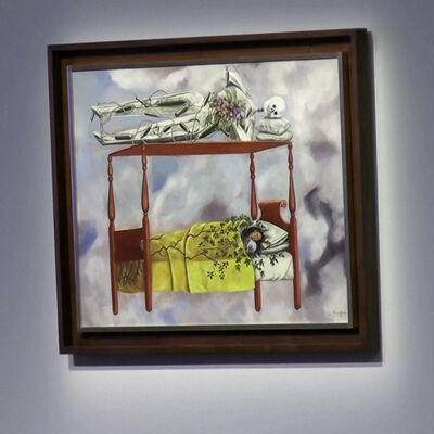 O momento em que autorretrato de Frida Kahlo faz história ao ser leiloado por 47,2 milhões de euros