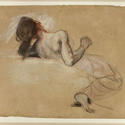 Eugène Delacroix, Crouching Woman, circa 1827