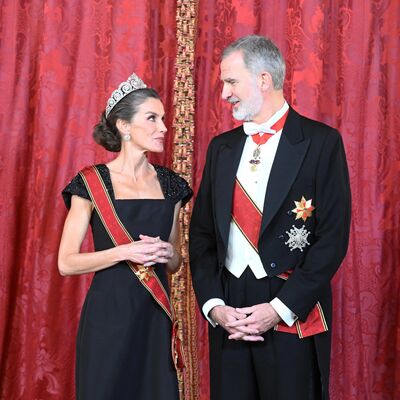 Rainha Letizia e Rei Felipe VI num jantar de Estado em Espanha
