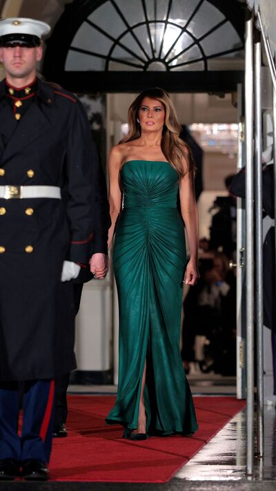 Melania Trump e Georgina Rodríguez num jantar em Washington com looks de poder e estilo