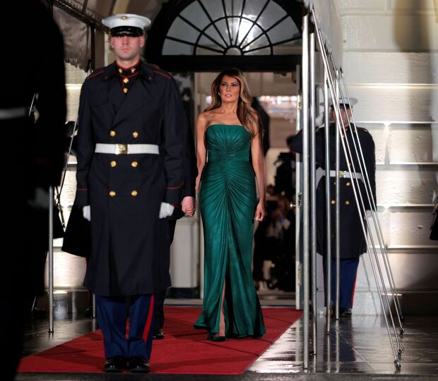 Melania Trump e Georgina Rodríguez num jantar em Washington com looks de poder e estilo