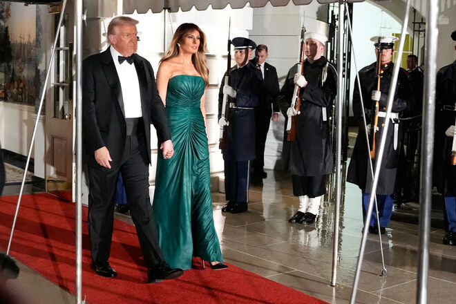 Melania Trump e Georgina Rodríguez num jantar em Washington com looks de poder e estilo