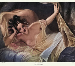 A pintura "Le Rêveil" retrata uma mulher ao acordar