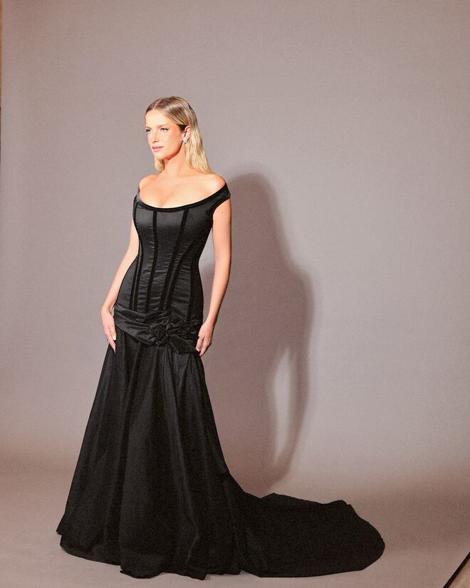 Julia Palha em Filipe Faísca nos Globos de Ouro 