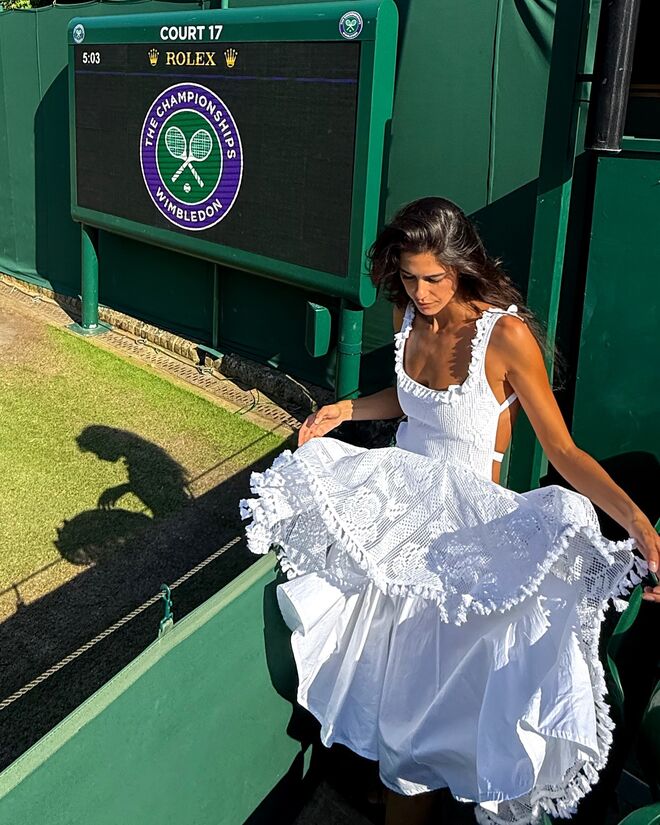 isabel Valadeiro em Béhen para os semifinais de Wimbledon