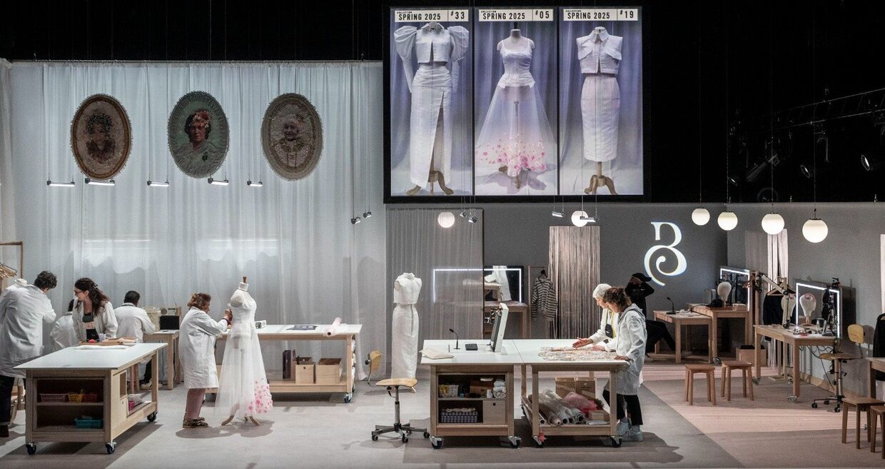 Espetáculo "Lacrima" no CCB retrata a criação de um vestido de alta-costura.
