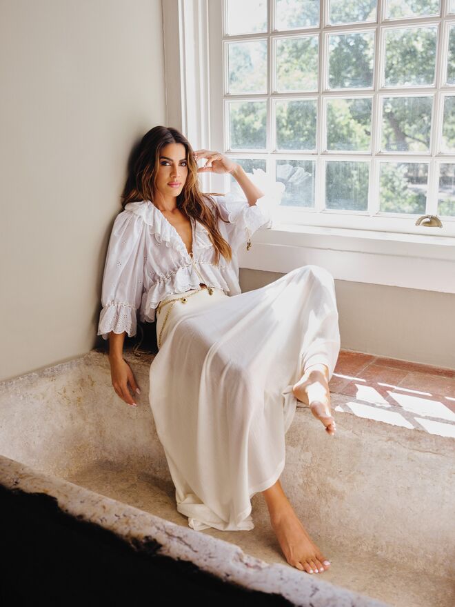 Vestido em seda Maison Margiela na Stivali Boutiques.